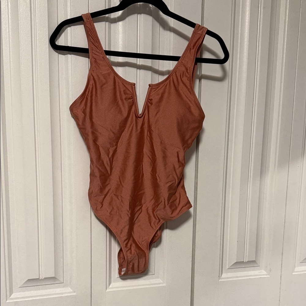 SHEIN medium Dusty Rose One-Piece Swimsuit